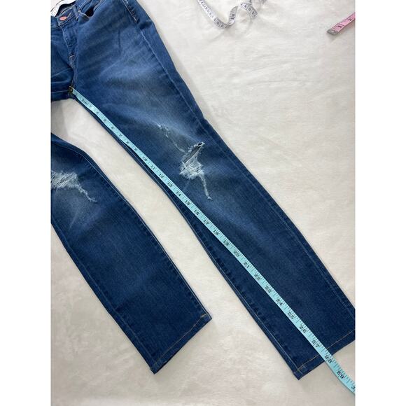AYR Denim High Rise Skinny Leg Jeans Distressed Medium Blue Wash Capsule Easy - Picture 8 of 8